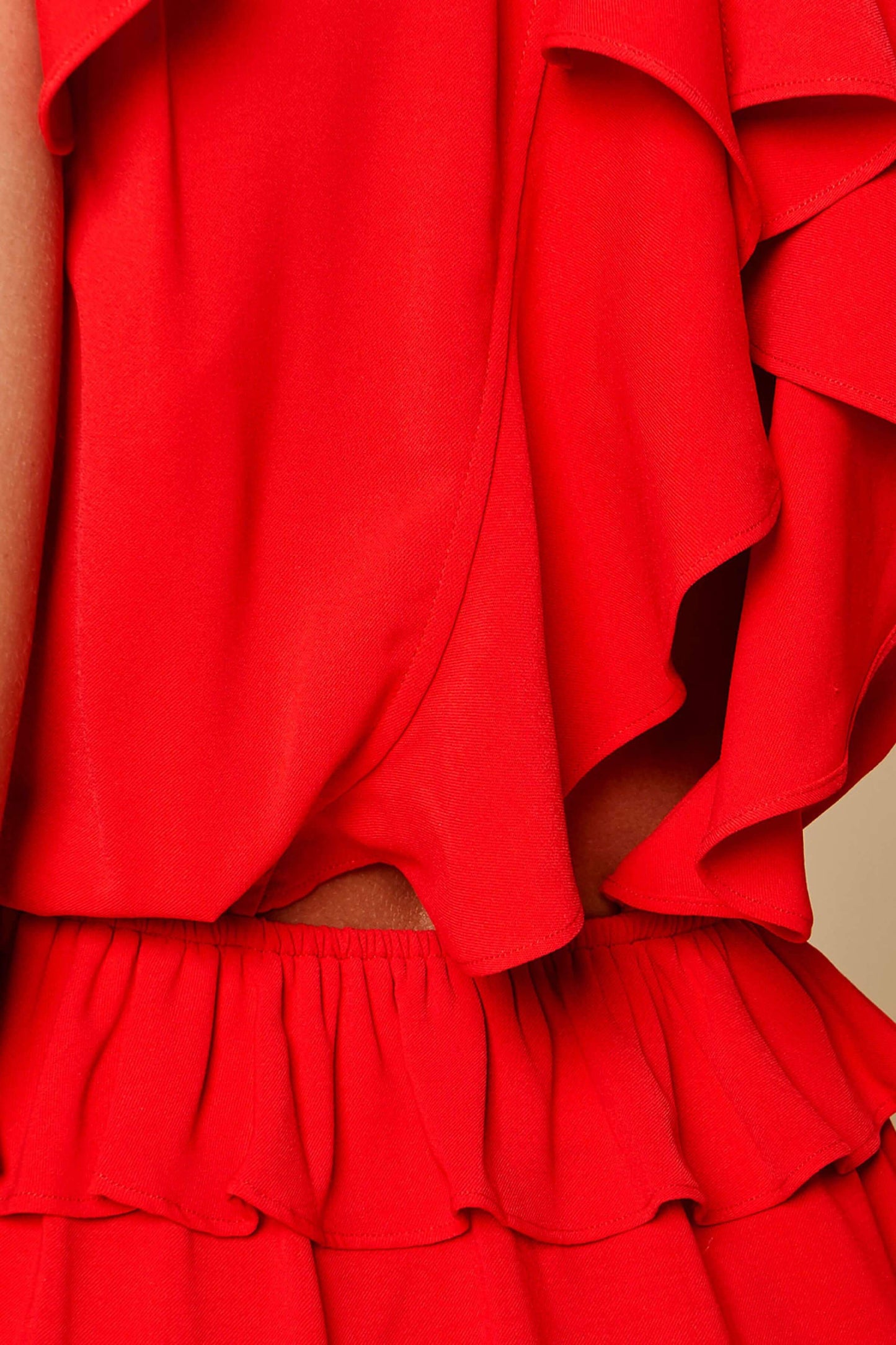 Little Red Ruffled Dress